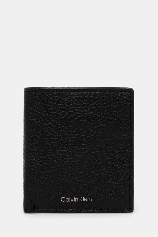 Calvin Klein bőr pénztárca sima fekete LV04D1029G