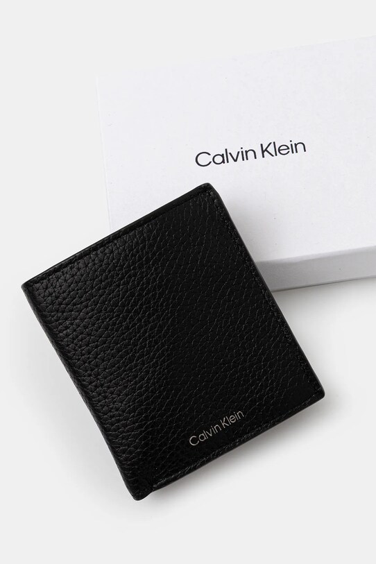 Calvin Klein bőr pénztárca fekete LV04D1029G
