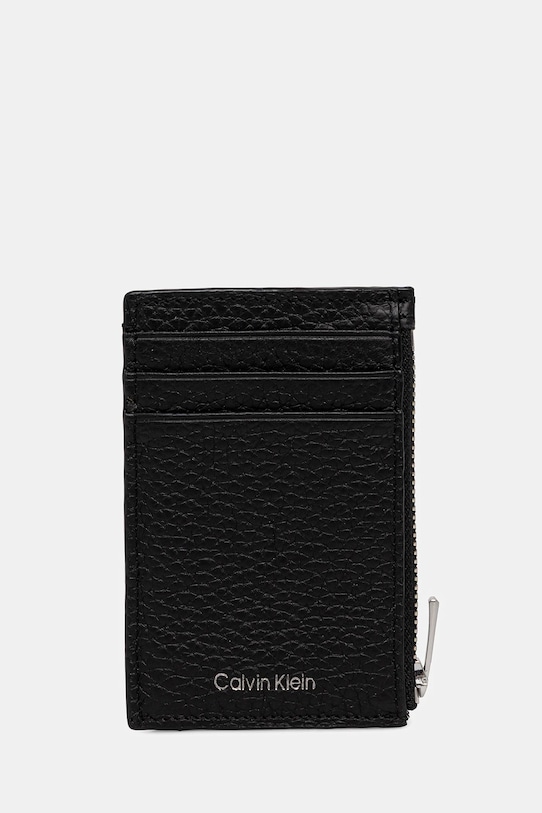 Calvin Klein bőr pénztárca sima fekete LV04D1030G
