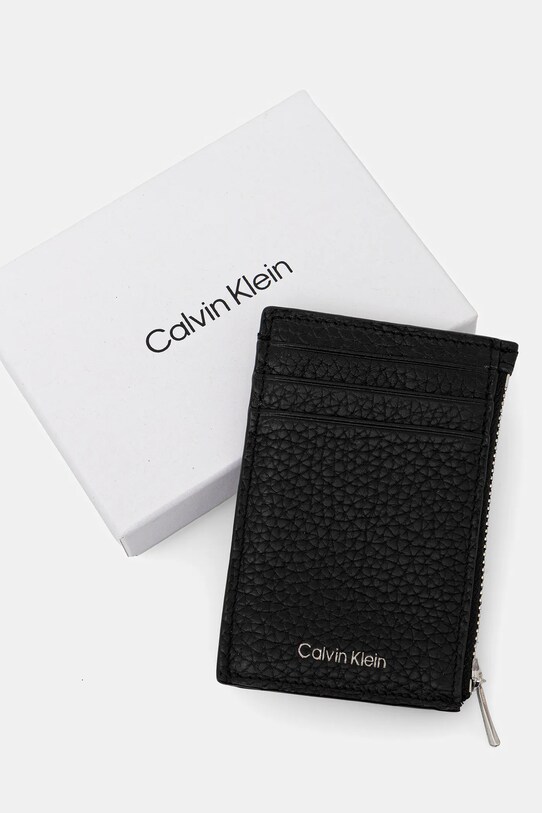 Calvin Klein bőr pénztárca fekete LV04D1030G