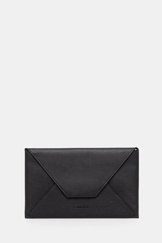 Calvin Klein bőr oldaltáska nappa bőr fekete LV04D1032G