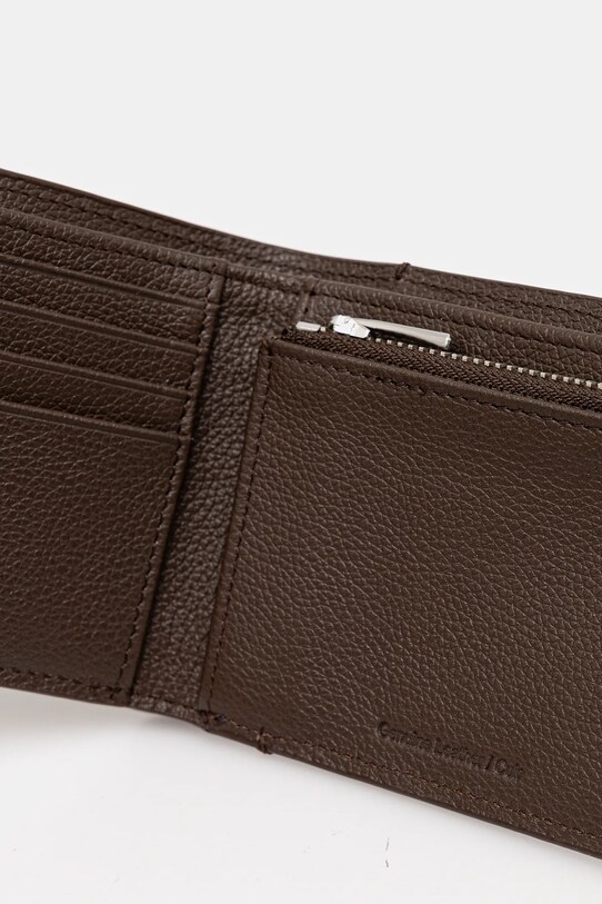 Kiegészítők Calvin Klein bőr pénztárca LV04D1033G barna
