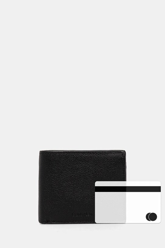 Calvin Klein portfel skórzany LV04D1033G czarny