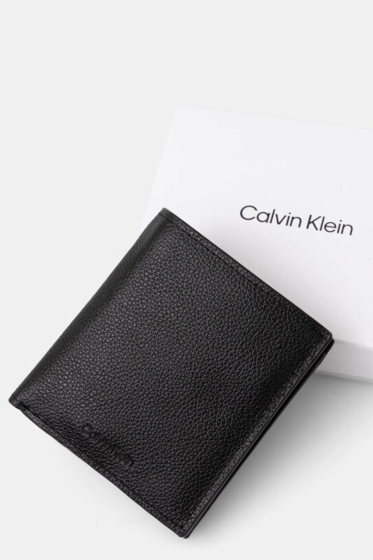 Calvin Klein bőr pénztárca fekete LV04D1034G