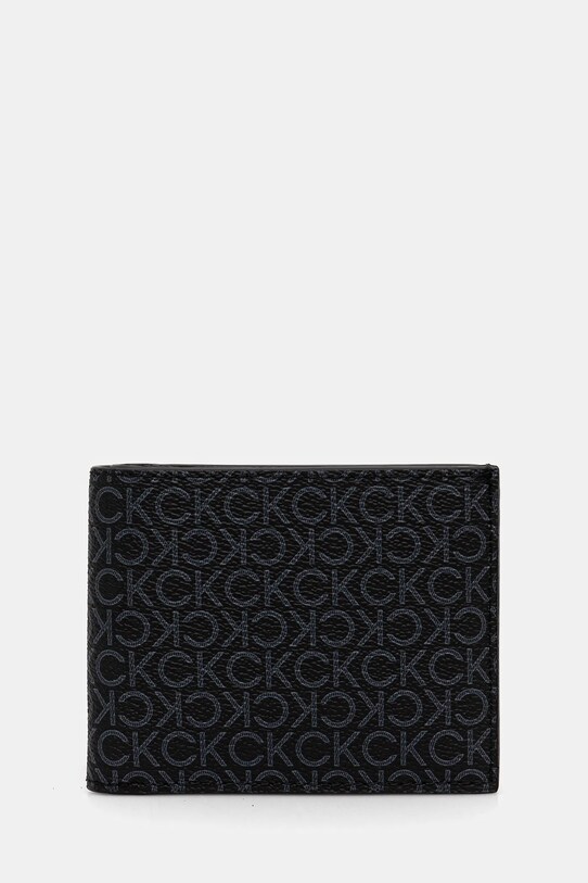 Гаманець Calvin Klein імітація лицьової шкіри чорний LV04D1038G