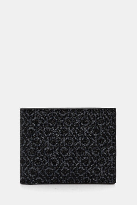 Гаманець Calvin Klein імітація лицьової шкіри чорний LV04D1059G