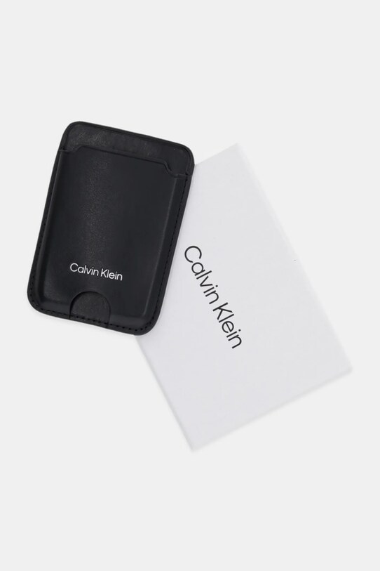 Akcesoria Calvin Klein etui na karty skórzane LV04F1070G czarny