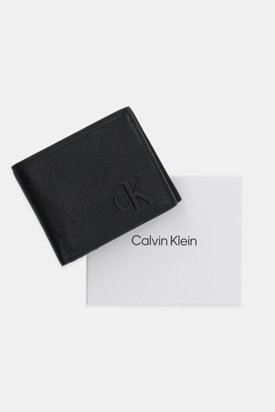 Δερμάτινο πορτοφόλι Calvin Klein LV04G1072G μαύρο