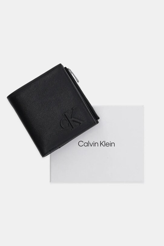 Δερμάτινο πορτοφόλι Calvin Klein LV04G1074G μαύρο