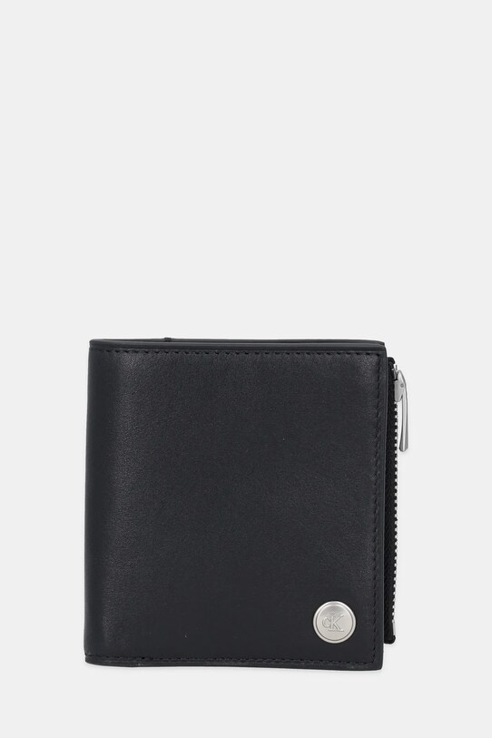Calvin Klein bőr pénztárca sima fekete LV04G1078G