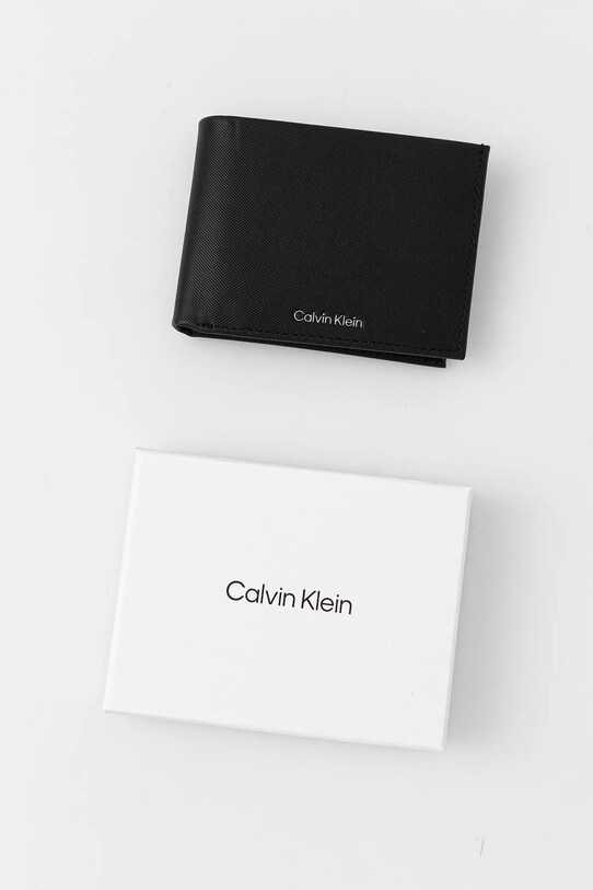 Шкіряний гаманець Calvin Klein чорний LV04D1045G