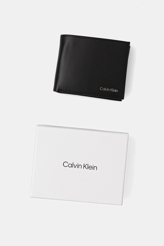 Кожаный кошелек Calvin Klein чёрный LV04D1103G