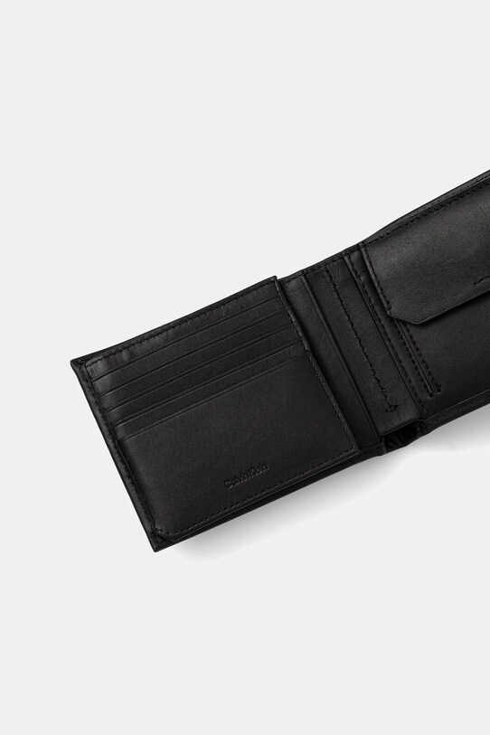 Akcesoria Calvin Klein portfel skórzany LV04D1105G czarny