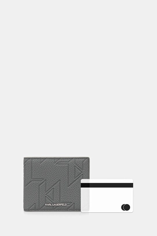 Karl Lagerfeld portofel K/URBAN MONOGRAM gri A3M30300