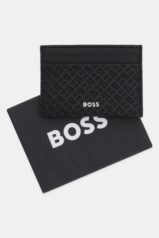 Kožené pouzdro na karty BOSS černá 50548817