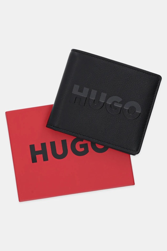 HUGO portfel skórzany 50548733 czarny