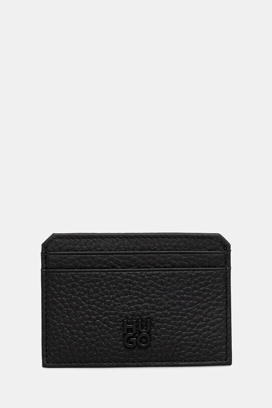 Kožená peněženka a držák na karty HUGO 50548752 černá AW25
