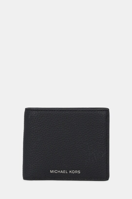 Michael Kors portfel skórzany HUDSON skóra licowa czarny 39S4LHUF2L