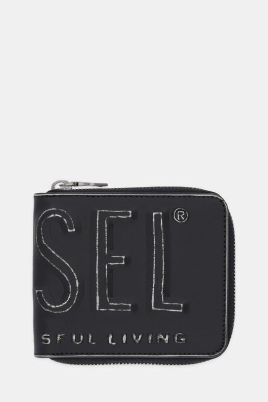Peňaženka Diesel DSL 3D DSL 3D- BI FOLD COIN ZI imitácia kože čierna X10007.P8078