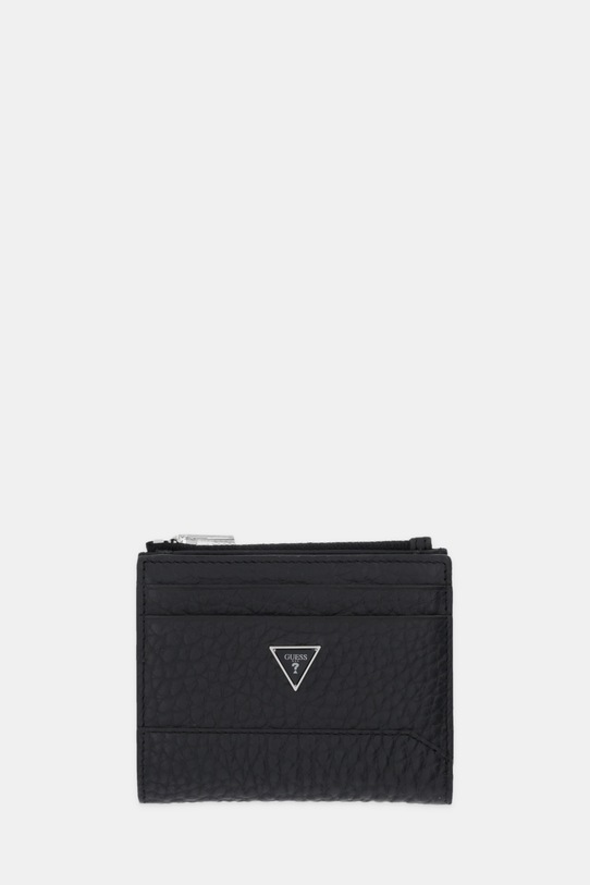 Кожен портфейл Guess TORINO гладка кожа черен SMBAGR.LEA03