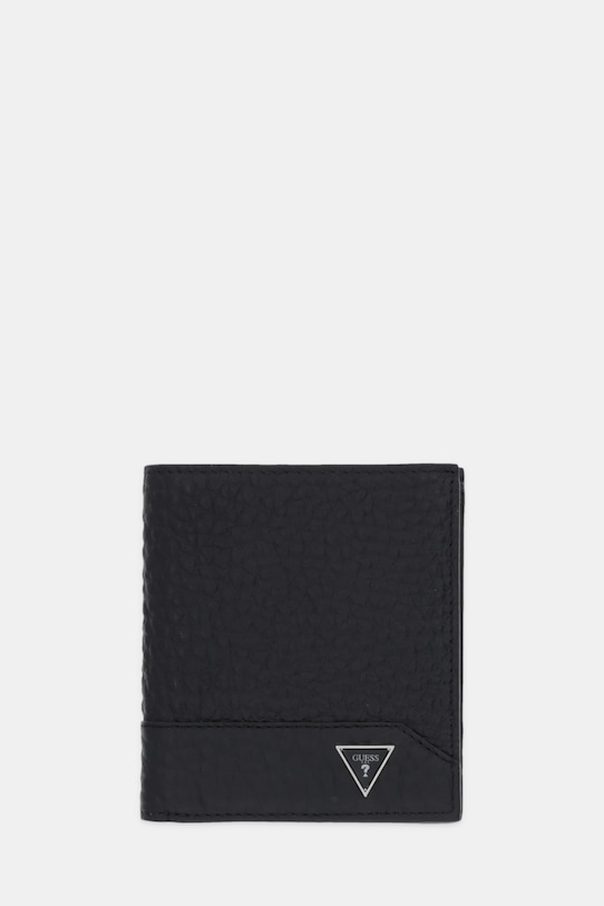 Guess portfel skórzany TORINO skóra licowa czarny SMBAGR.LEA18