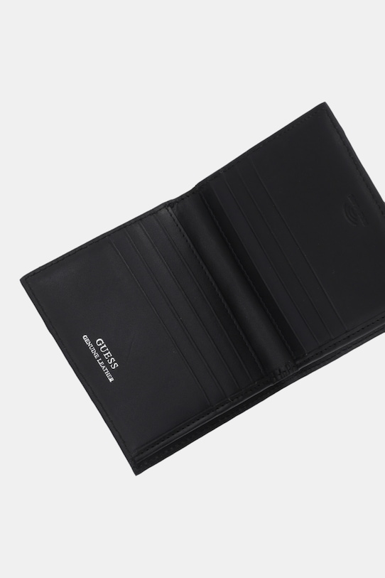 Akcesoria Guess portfel skórzany TORINO SMBAGR.LEA18 czarny