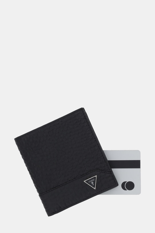 Guess portfel skórzany TORINO czarny SMBAGR.LEA18