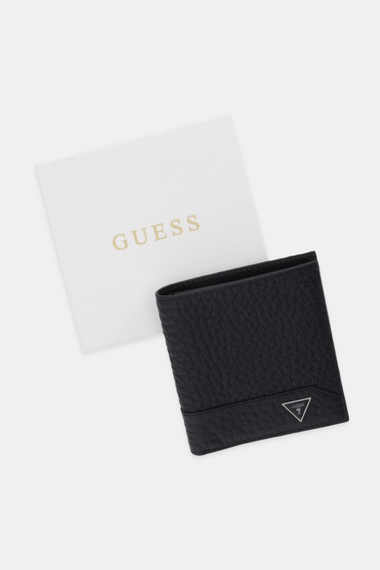 Guess portfel skórzany TORINO SMBAGR.LEA18 czarny