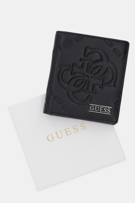 Guess portfel skórzany BOSTON SMBOMG.LEA18 czarny