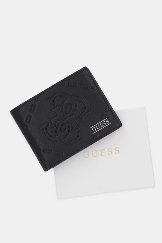 Guess portfel skórzany BOSTON SMBOMG.LEA20 czarny