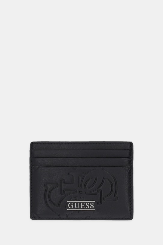 Guess etui na karty skórzane BOSTON etui na karty czarny SMBOMG.LEA25