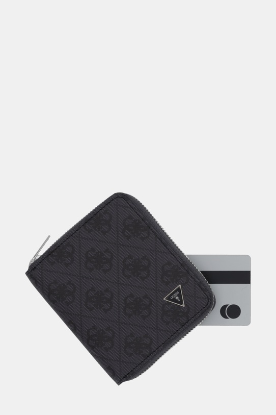 Guess portfel skórzany MILANO czarny SMMALO.LEA02