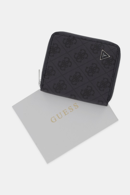Guess portfel skórzany MILANO SMMALO.LEA02 czarny