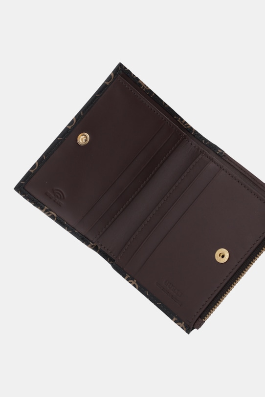 Akcesoria Guess portfel skórzany MILANO SMMALO.LEA03 brązowy