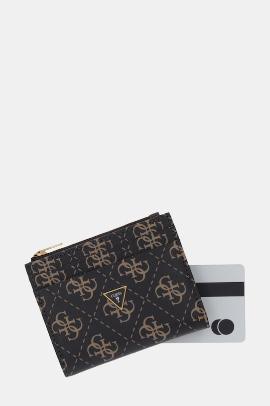 Guess portfel skórzany MILANO brązowy SMMALO.LEA03