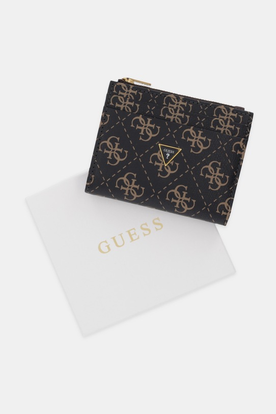 Guess portfel skórzany MILANO SMMALO.LEA03 brązowy