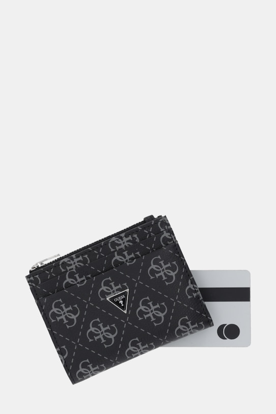 Guess portfel skórzany MILANO czarny SMMALO.LEA03