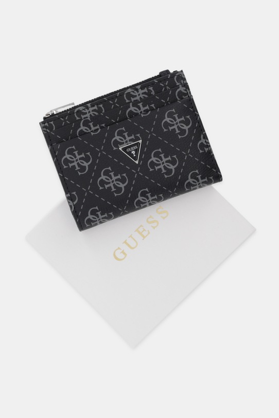 Guess portfel skórzany MILANO SMMALO.LEA03 czarny