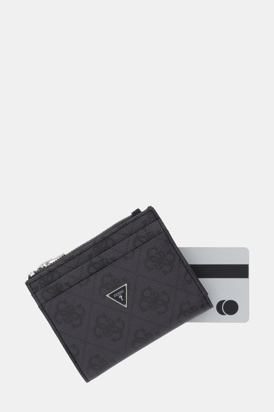 Guess portfel skórzany MILANO czarny SMMALO.LEA03