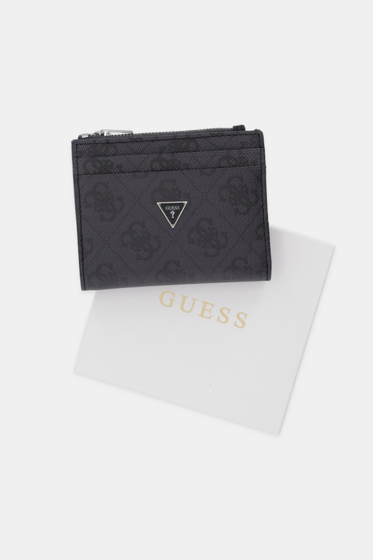 Guess portfel skórzany MILANO SMMALO.LEA03 czarny