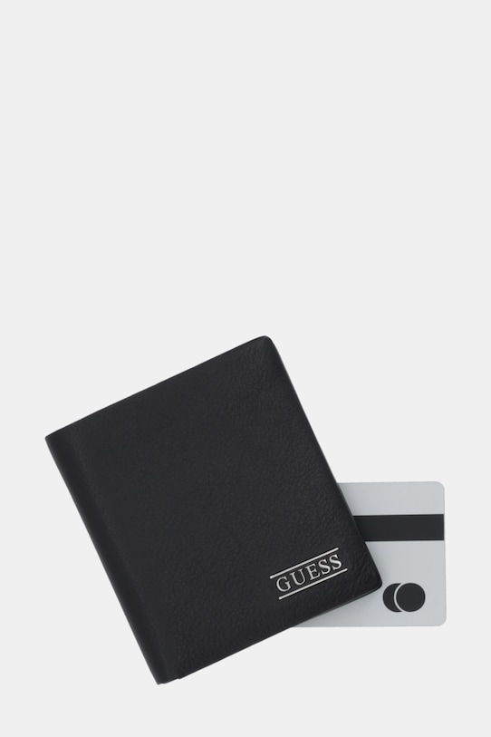 Guess portfel skórzany BOSTON czarny SMNEBR.LEA18
