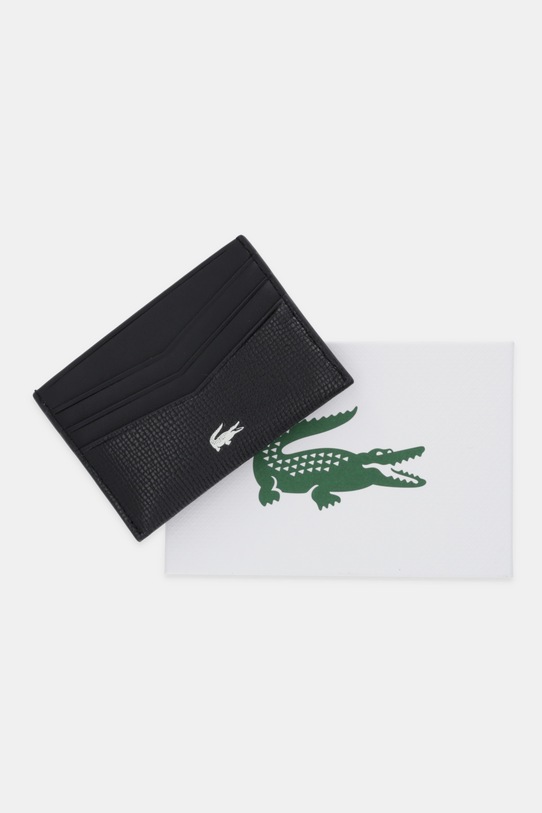 Lacoste etui na karty skórzane czarny NH5056OI