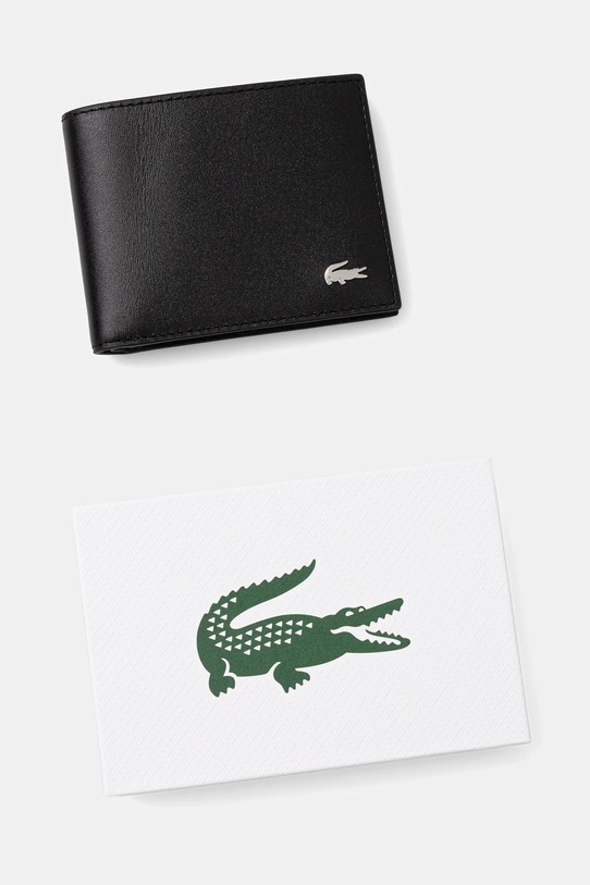 Lacoste portfel skórzany czarny NH1407FG