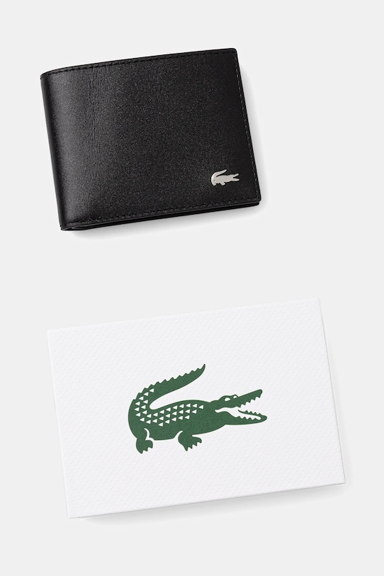 Lacoste portofel de piele negru NH1407FG