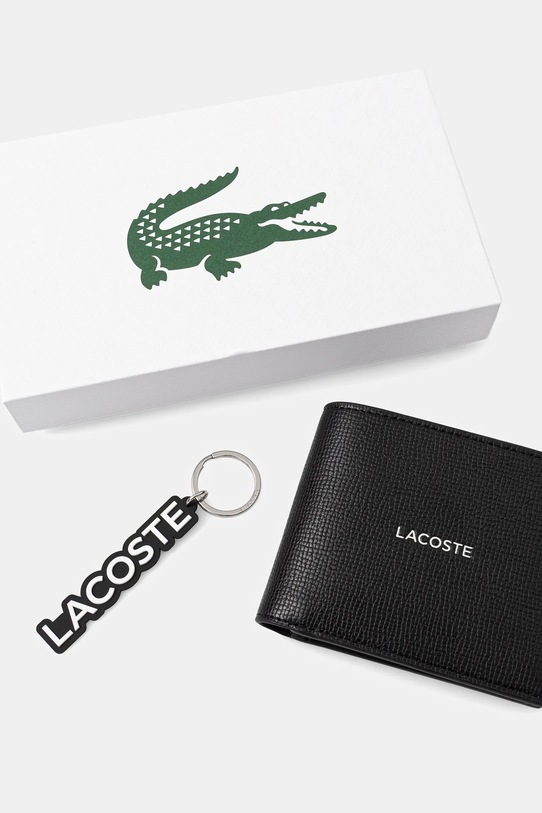 Кожаный кошелек Lacoste GIFTBOX чёрный NH5054OI