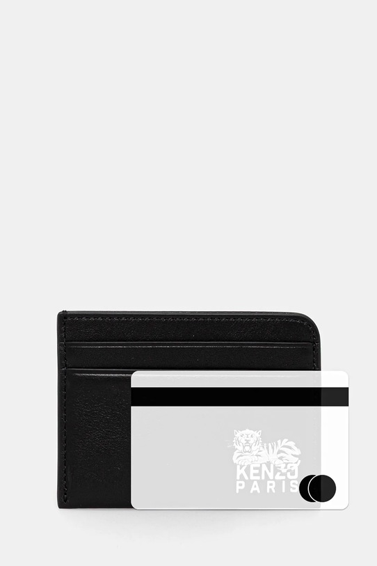 Kenzo etui na karty skórzane czarny FF65PM600L46