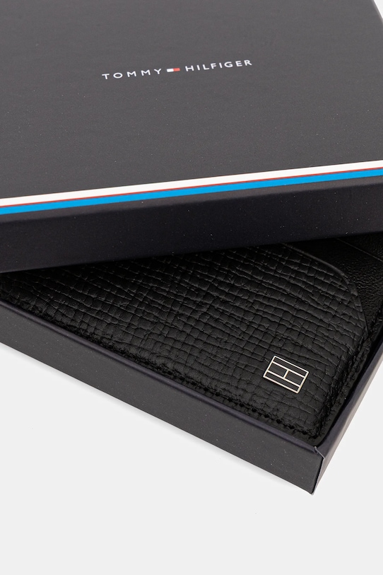 Doplňky Kožené pouzdro na karty Tommy Hilfiger AM0AM13707 černá