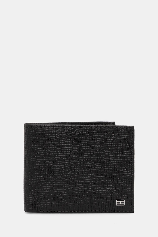 Kožni novčanik Tommy Hilfiger bez uzorka crna AM0AM13709