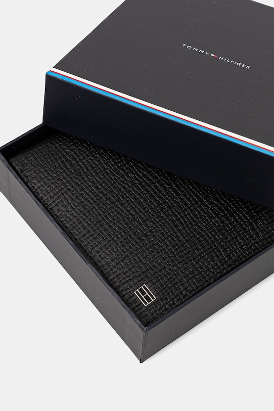 Kožni novčanik Tommy Hilfiger crna AM0AM13709