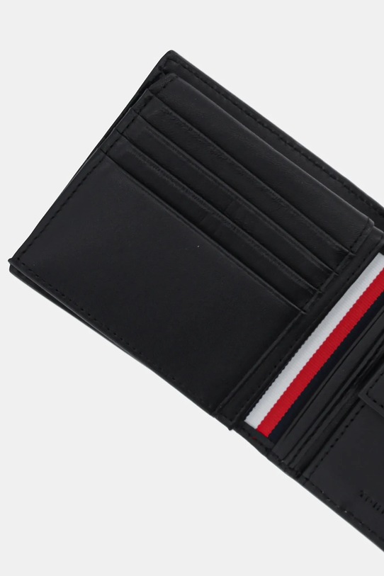 Δερμάτινο πορτοφόλι Tommy Hilfiger μαύρο AM0AM13735
